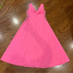 Vintage 60s - 70s Deena of California pink Full Sweep Night Gown Maxi Dress